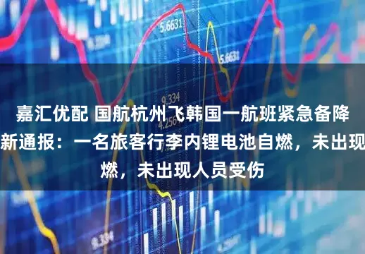 嘉汇优配 国航杭州飞韩国一航班紧急备降上海！最新通报：一名旅客行李内锂电池自燃，未出现人员受伤